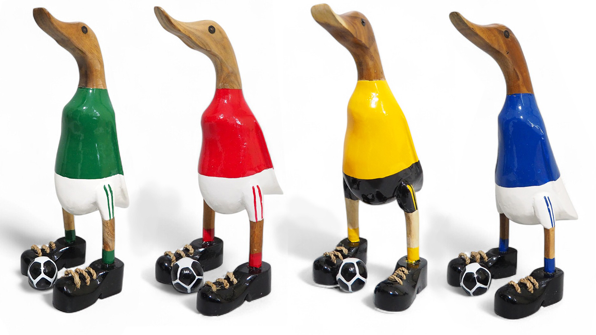 Enten Fußballer 25 cm je 10 Stück pro Sorte VE 40