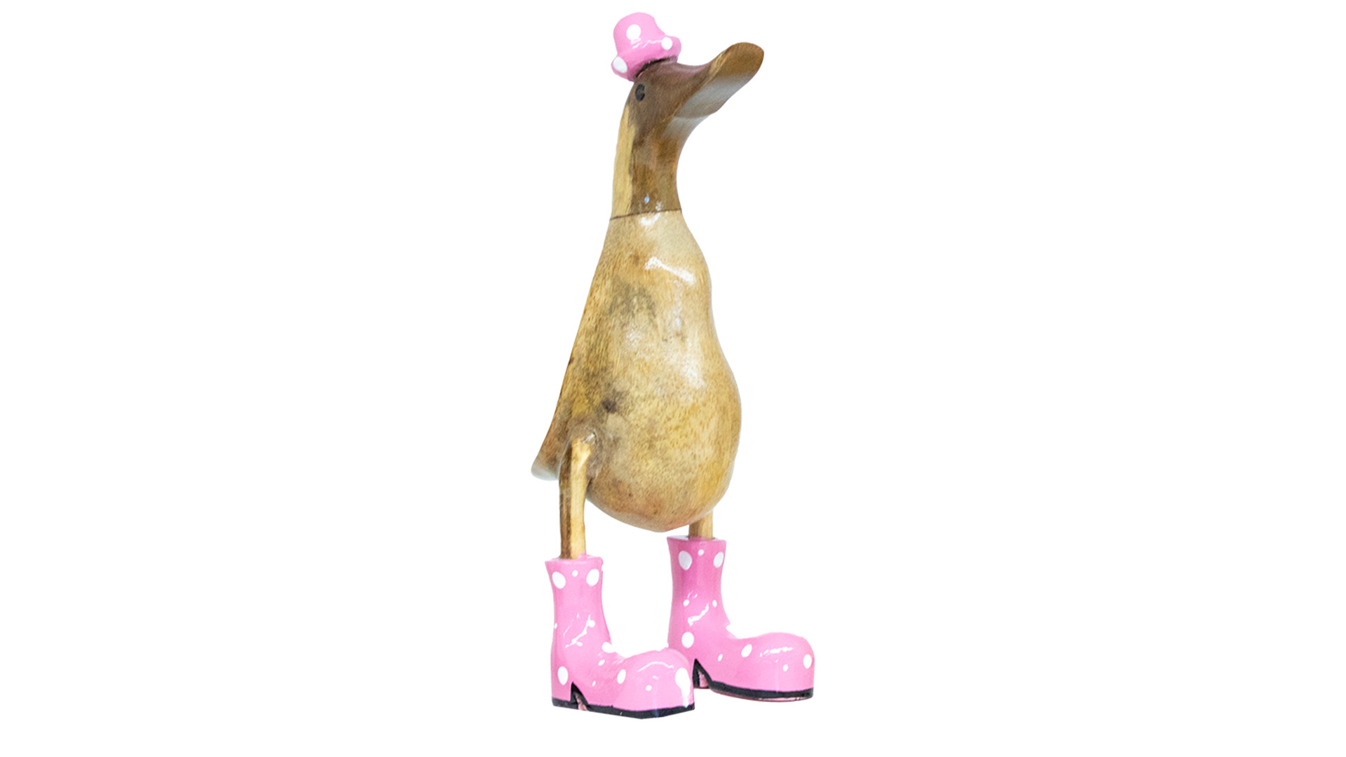 Ente mit Hut & Stiefel rosa 40 cm VE 16 Stück Ente mit Hut & Stiefel rosa 40 cm VE 16 Stück