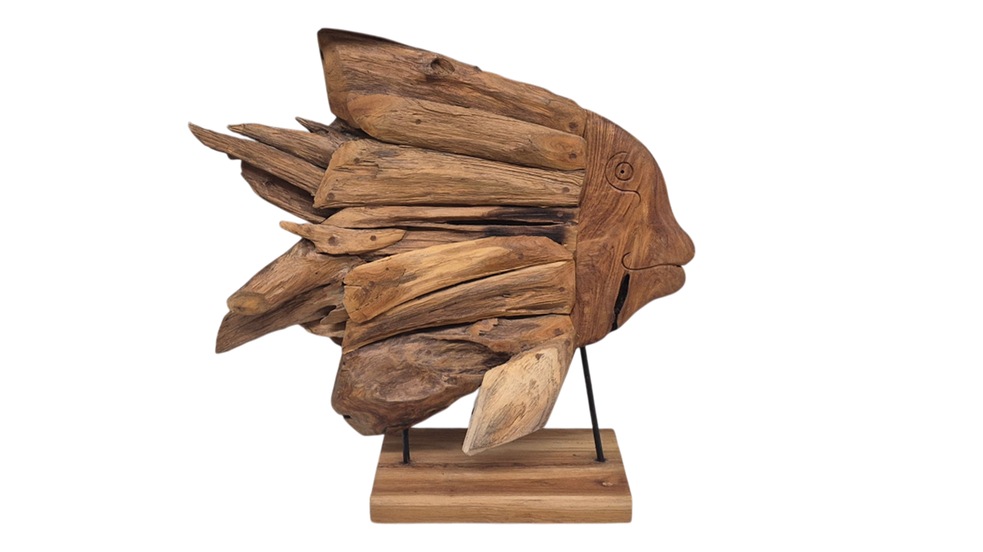 Fisch big aus Teakholz VE 4 Stück